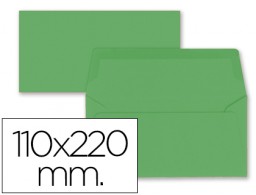 9 sobres Liderpapel 110x220mm. offset 80g/m² color verde acebo